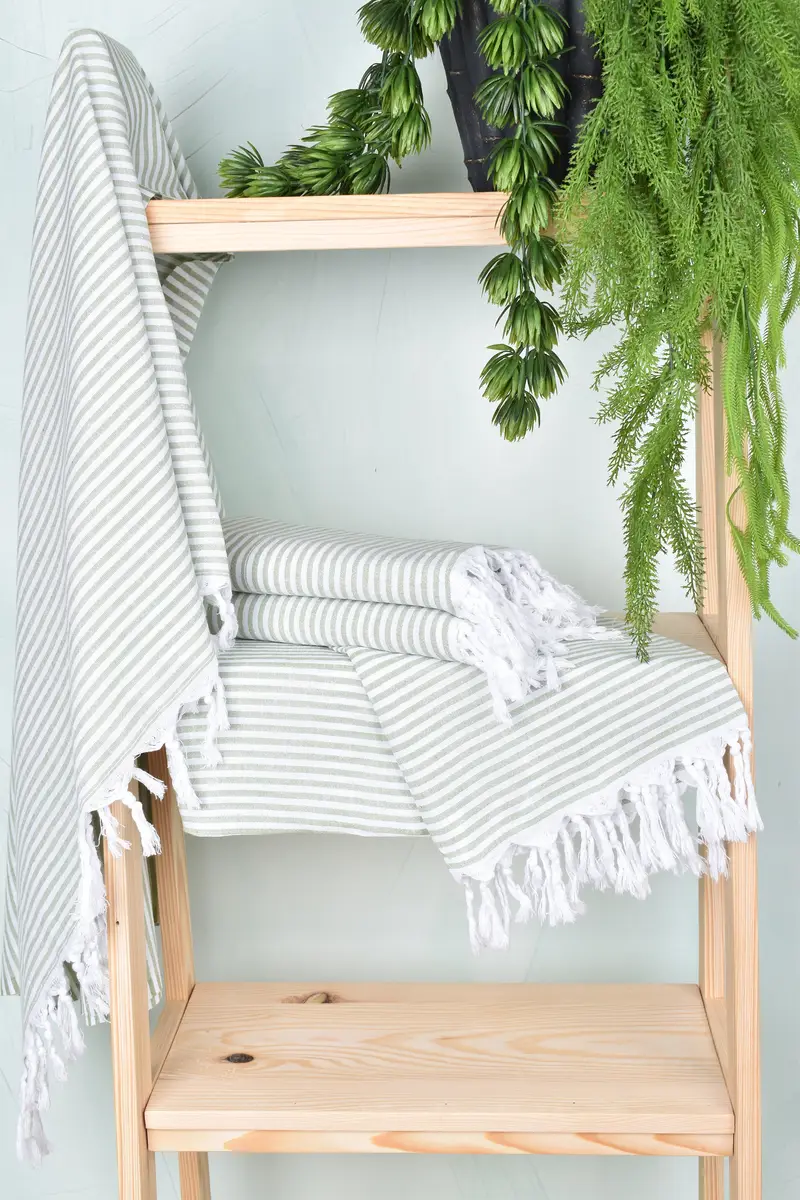 Employee Gifts, Hammam Towel USA, 68x36 Cotton Striped Towel, Beach Towel Gift, Turkish Beach Towel Monogram, Home Decor Gifts, Absorbent towel - 6