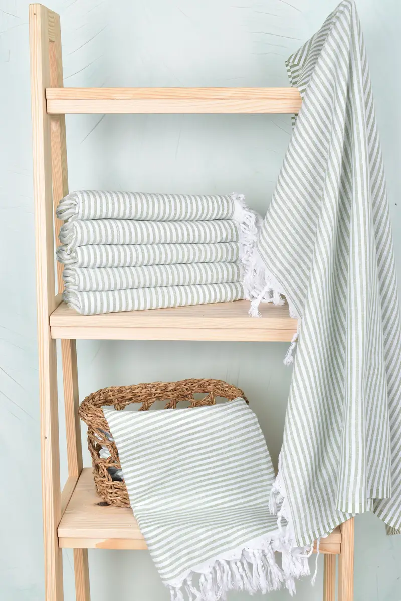 Employee Gifts, Hammam Towel USA, 68x36 Cotton Striped Towel, Beach Towel Gift, Turkish Beach Towel Monogram, Home Decor Gifts, Absorbent towel - 3