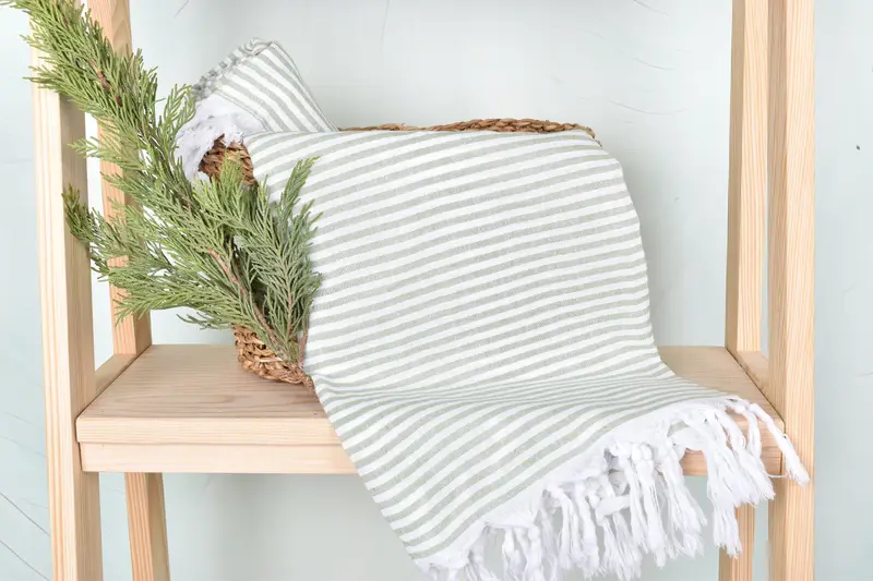 Employee Gifts, Hammam Towel USA, 68x36 Cotton Striped Towel, Beach Towel Gift, Turkish Beach Towel Monogram, Home Decor Gifts, Absorbent towel - 4