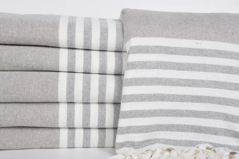 Housewarming Gift, 68x36 Cotton Striped Terry Towel, Girls Weekend Getaways Ideas, Bachelorette Gifts, Large Turkish Towel, Maid Of Honor Gift - 1
