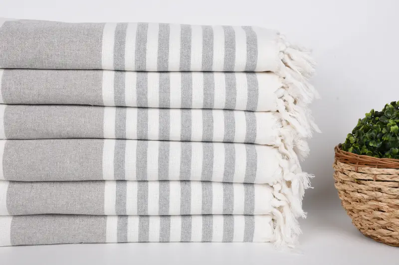 Housewarming Gift, 68x36 Cotton Striped Terry Towel, Girls Weekend Getaways Ideas, Bachelorette Gifts, Large Turkish Towel, Maid Of Honor Gift - 2