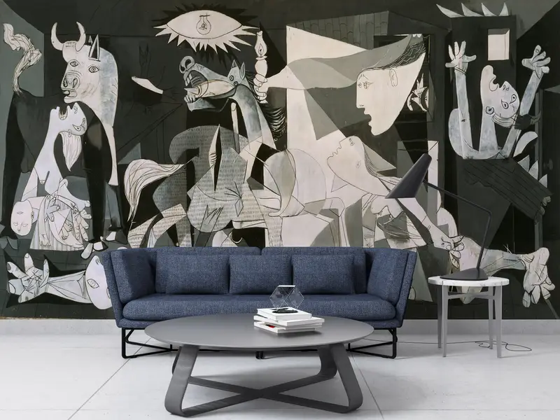 Custom Wall Paper, Paper Wall Art, Wall Paper Peel and Stick, Guernica Pablo Picasso, Picasso Wall Decor, Pablo Picasso Wall Paper, - 3