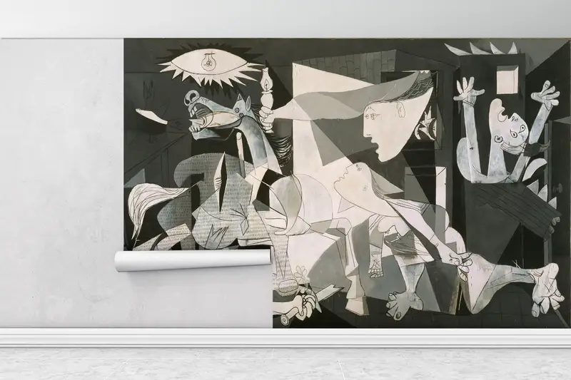 Custom Wall Paper, Paper Wall Art, Wall Paper Peel and Stick, Guernica Pablo Picasso, Picasso Wall Decor, Pablo Picasso Wall Paper, - 9