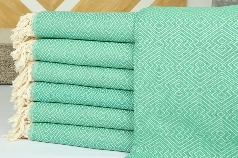 92x80 Cotton Diamond Towel, Bachelorette Gifts, Turkish Bedspread, Turkish Cotton Throw Blanket, Bedspread, Woven Blanket, Bridesmaid Proposal Gift - 3
