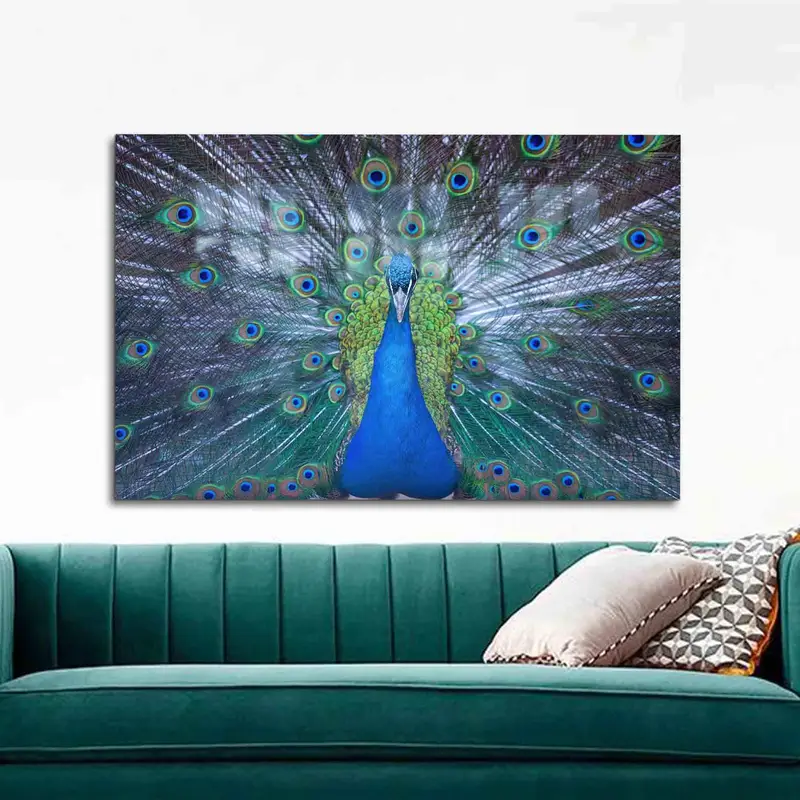 Zarif Tavuskuşu Sevgilisi Baskılı Cam - Modern Lüks Tasarım