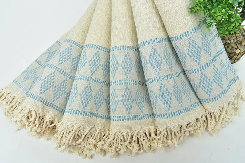 70x36 Linen Kilim Design Towel, Welcome Wedding Gift, Gym Towel, Personalized Bridesmaid Gift, Bachelor Towel, Turkish towel, Personalized Gift - 4