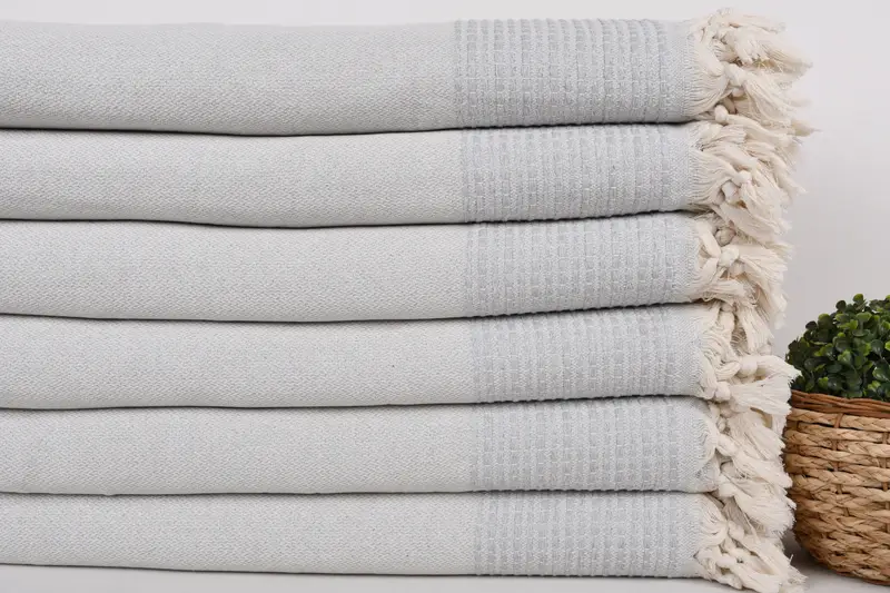 Wedding Favors, 96x92 Cotton Striped Towel, Bedspread, Embroidery Bedspread, Housewarming Gift, Gift For The Home Decor, Turkish Cotton Blanket - 2