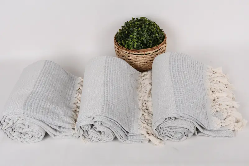 Wedding Favors, 96x92 Cotton Striped Towel, Bedspread, Embroidery Bedspread, Housewarming Gift, Gift For The Home Decor, Turkish Cotton Blanket - 8