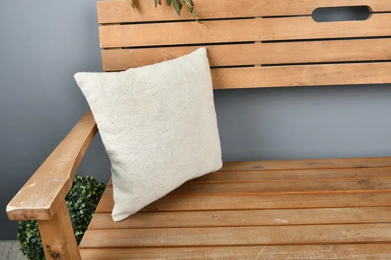 Pillow for Sofa, Cushion Case, Home Decor Pillow, 14x14 Beige Cushion Case, Outdoor Patio Pillow, Interior Designer Pillow - 1