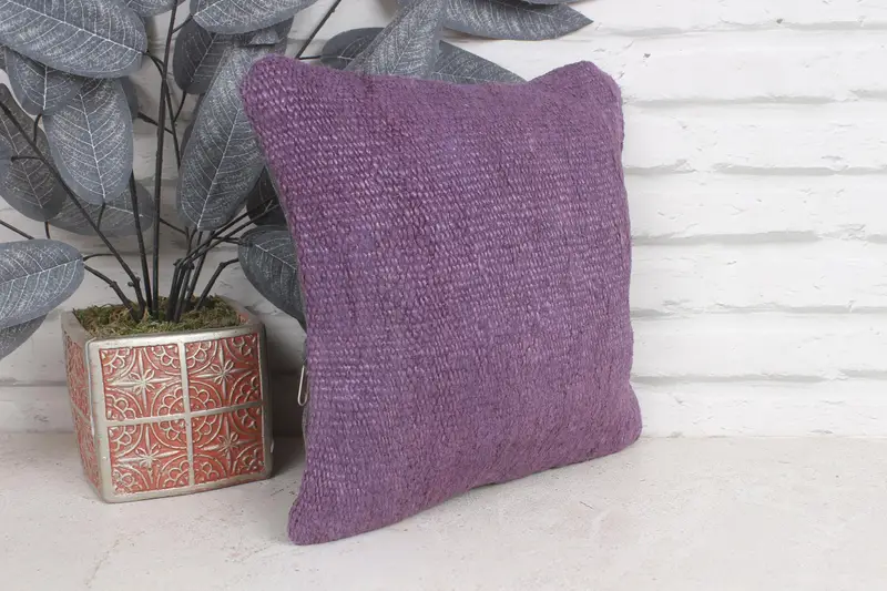 12x12 Purple Cushion, Pillow for Sofa, Antique Pillows, Sofa Cushion Cover, Cushion Case, Gift Pillow, Authentic Cushion Cover - 4