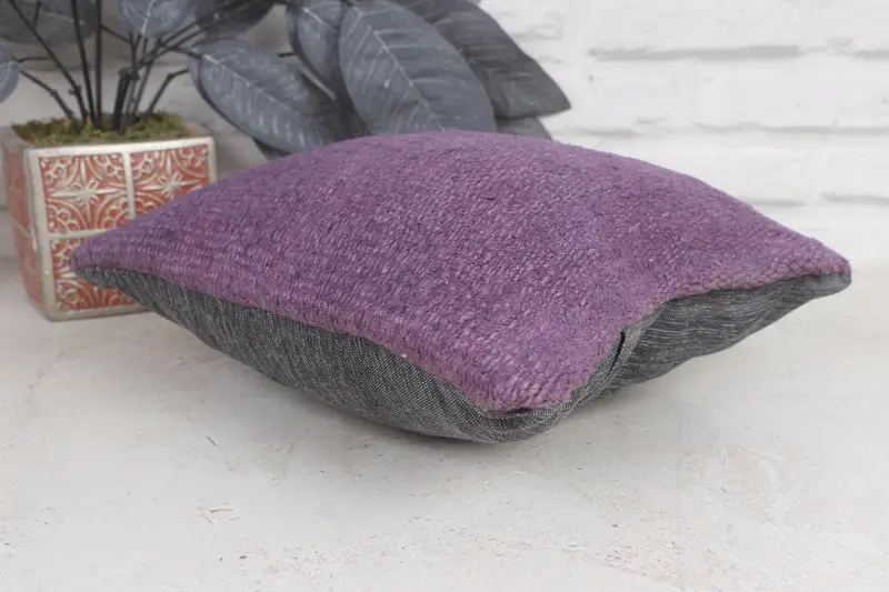 12x12 Purple Cushion, Pillow for Sofa, Antique Pillows, Sofa Cushion Cover, Cushion Case, Gift Pillow, Authentic Cushion Cover - 6
