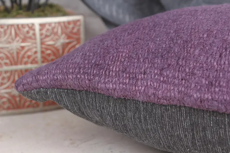 12x12 Purple Cushion, Pillow for Sofa, Antique Pillows, Sofa Cushion Cover, Cushion Case, Gift Pillow, Authentic Cushion Cover - 7