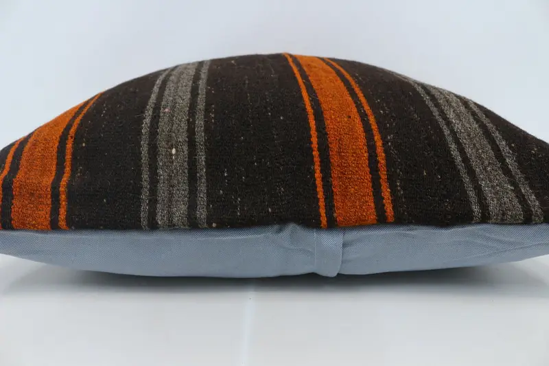 Bohemian Cushion Cushion Case, Turkish Pillow, Throw Kilim Pillow, Interior Designer Pillow, Pillow, 28x28 Brown Pillow Case - 5