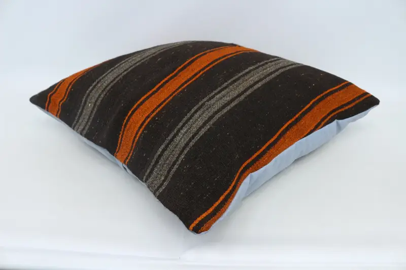Bohemian Cushion Cushion Case, Turkish Pillow, Throw Kilim Pillow, Interior Designer Pillow, Pillow, 28x28 Brown Pillow Case - 6