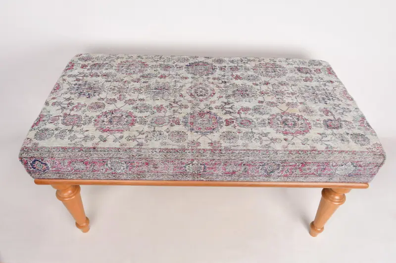 Modular Kilim-Inspired Ottoman Set, Medium Firm Foam-Filled Ottoman