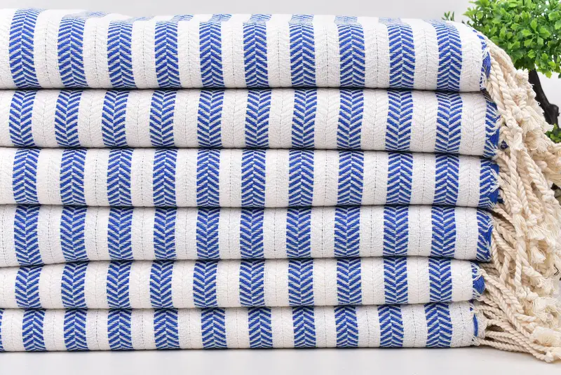 Authentic Turkish hammam peshtemal, 70x40 Cotton Herringbone Towel, Summer Gift, Travel towel, Personalize Gift, Travel Towel, Turkish hand towel - 3