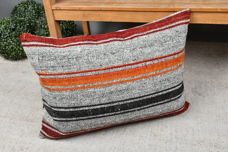 20x28 White Pillow Cover, Pillow for Couch, Kilim Cushion Sham, Indoor Cushion Cover, Antique Pillows, Pillow Sham - 7