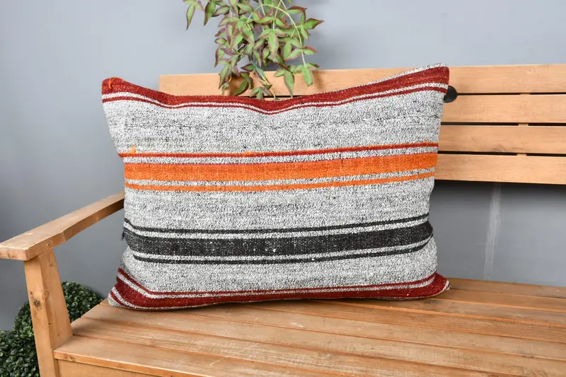 20x28 White Pillow Cover, Pillow for Couch, Kilim Cushion Sham, Indoor Cushion Cover, Antique Pillows, Pillow Sham - 2