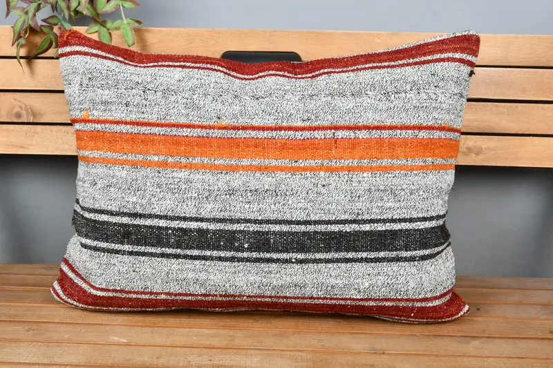 20x28 White Pillow Cover, Pillow for Couch, Kilim Cushion Sham, Indoor Cushion Cover, Antique Pillows, Pillow Sham - 6