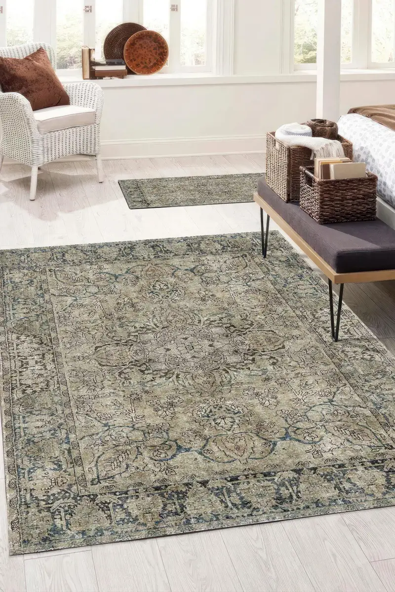 エレガントなプリントラグ：モダンなデザイン、柔らかい生地、ユニークなパターン。