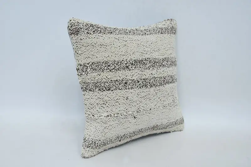 Interior Designer Pillow, Throw Kilim Pillow, Retro Throw Cushion Cover, Pillow Cover, Vintage Pillow, 12x12 Beige Pillow, Southwestern Pillow Sham - 3