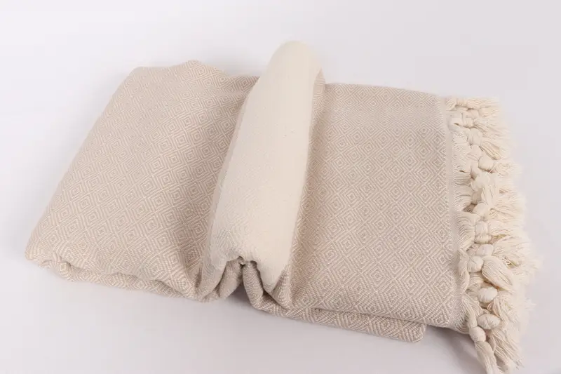 Wedding Hand Made Gift, Turkish Bedspread, Personalized Gift, Custom Wedding Gifts, 92x80 Cotton Diamond Towel, Custom Blanket, Monogram Blanket - 6