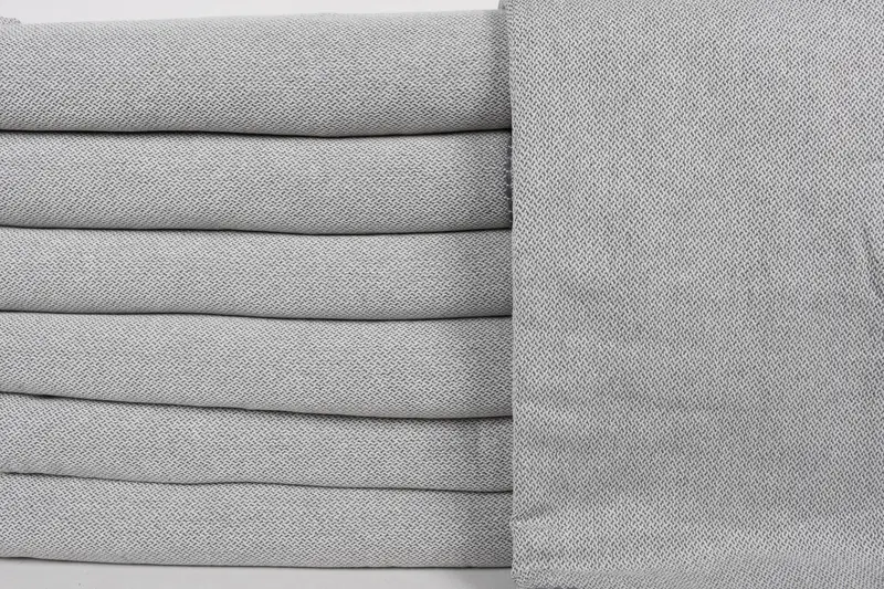 Decorative Bedspread, Turkish Blanket, Woven Blanket, 96x92 Cotton Striped Towel, Unique Gift, Turkish Cotton Throw Blanket, Bedspread - 1