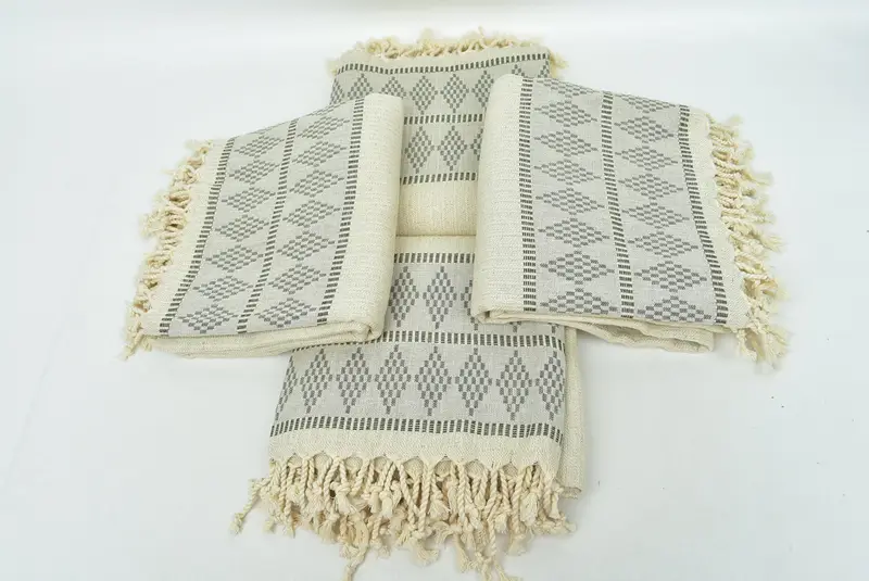 70x36 Linen Kilim Design Towel, Bridesmaid Gift Towel, Quick-Dry Beach Towel, Large Turkish Towel, Custom Turkish Towel, Baby Boy Gift - 6