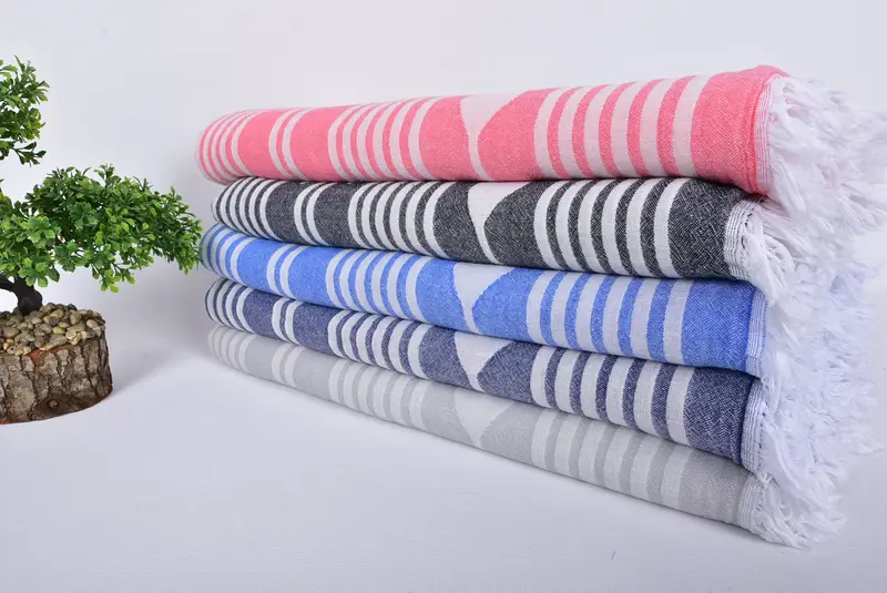 Custom Wedding Gifts, Turkish Bedspread, 84x60 Cotton Patterned Towel, House Warming Gift, Throw Blanket Couch, Family Gift Basket, Turkish Blanket - 3
