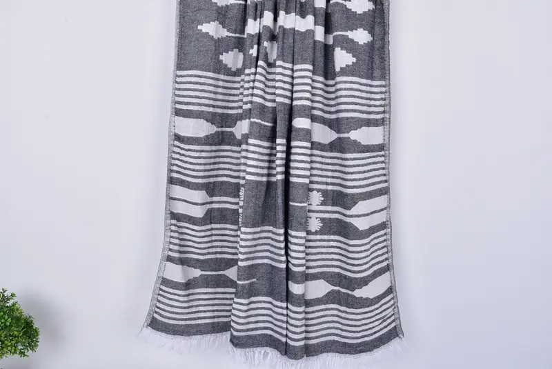 Custom Wedding Gifts, Turkish Bedspread, 84x60 Cotton Patterned Towel, House Warming Gift, Throw Blanket Couch, Family Gift Basket, Turkish Blanket - 8