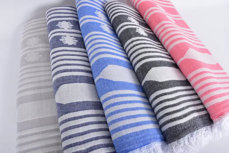 Custom Wedding Gifts, Turkish Bedspread, 84x60 Cotton Patterned Towel, House Warming Gift, Throw Blanket Couch, Family Gift Basket, Turkish Blanket - 6