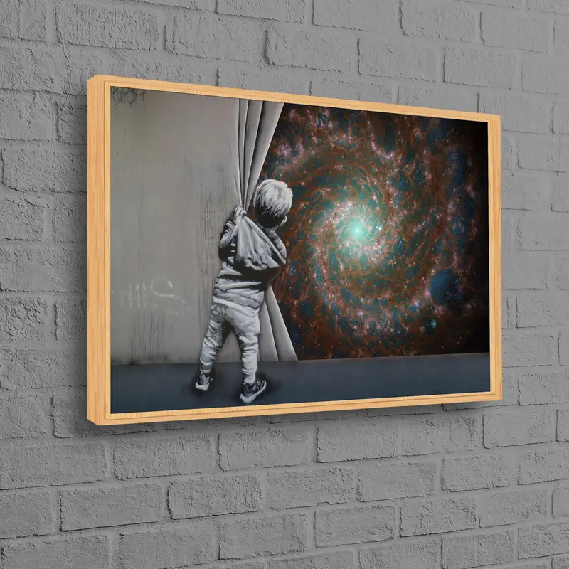 Phantom Galaxy Canvas: Space Telescope View Printed Art