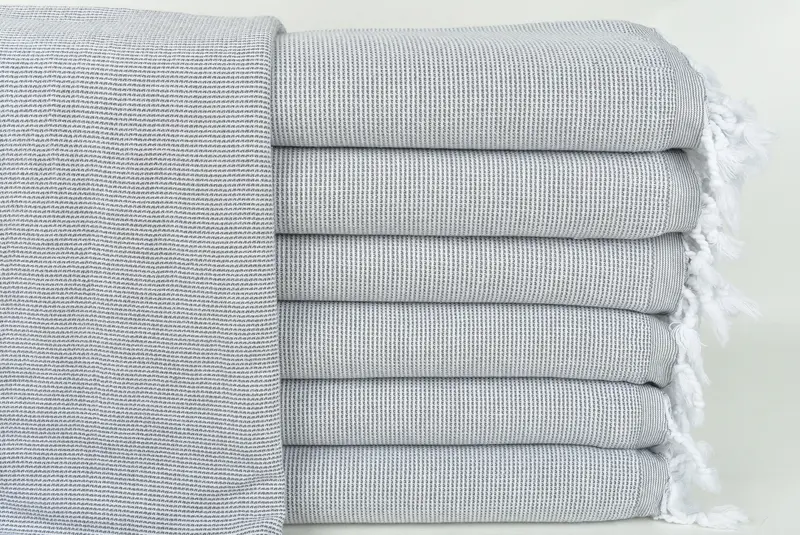 ビーチウェディングの好意、ペシュテマル、68x40コットンポルカドットタオル、独身パーティーの装飾、砂のないタオル、スパタオル、パーソナライズされたトルコのタオル - 1