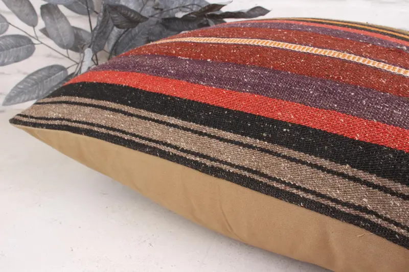 Seat Pillow Sham, Antique Pillows, Gift Pillow, 24x24 Red Pillow Case, Boho Chic Pillow, Cushion Cover, Pillow for Couch, Seat Cushion Cover - 7
