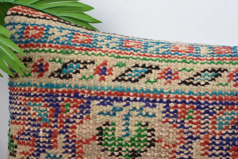 Pet Pillow, Colorful Pillow Sham, Kilim Pillow Cover, Cushion Case, Pillow for Couch, 12x20 Blue Pillow, Ethnic Cushion Cover, Vintage Pillow - 2