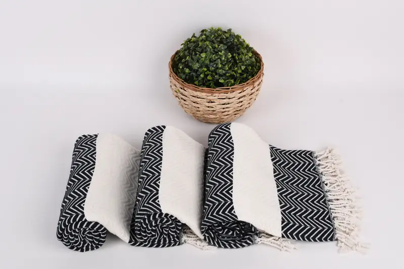 Customized Towels, Turkish beach towel, Authentic Turkish hammam peshtemal, Monogram Beach Towel, Housewarming Gift, 70x40 Cotton Zig zag Towel - 8
