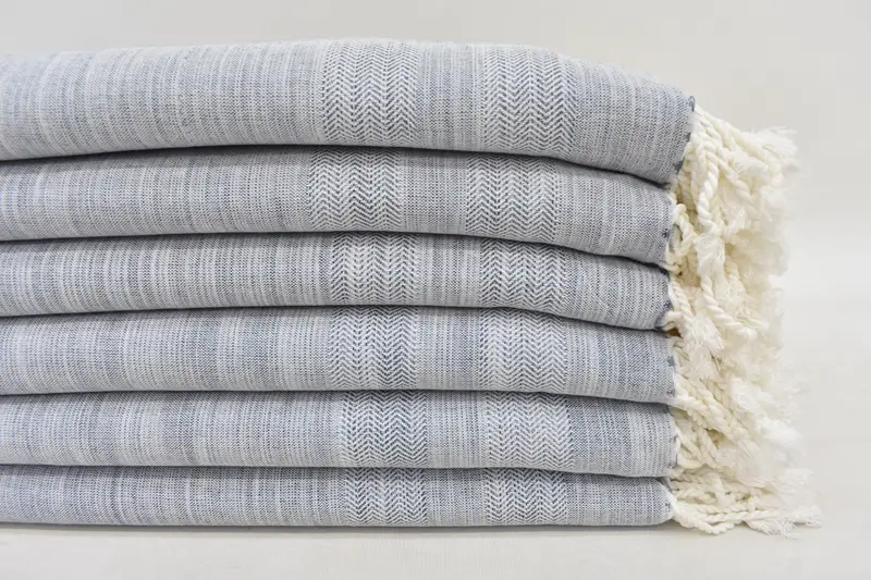 Quick-Dry Beach Towel, 70x36 Cotton Herringbone Towel, Gift For Her, Sand-Resistant Peshtemal, Personalised Gift, Sand-resistant towel - 2