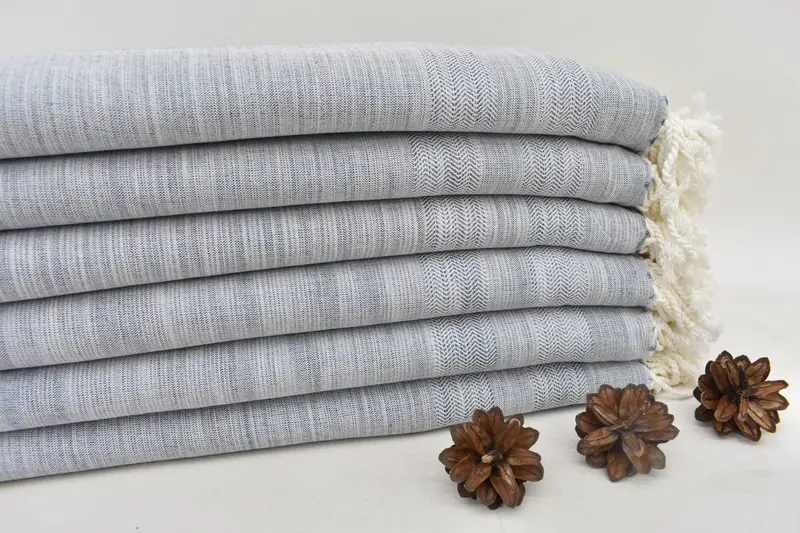Quick-Dry Beach Towel, 70x36 Cotton Herringbone Towel, Gift For Her, Sand-Resistant Peshtemal, Personalised Gift, Sand-resistant towel - 3