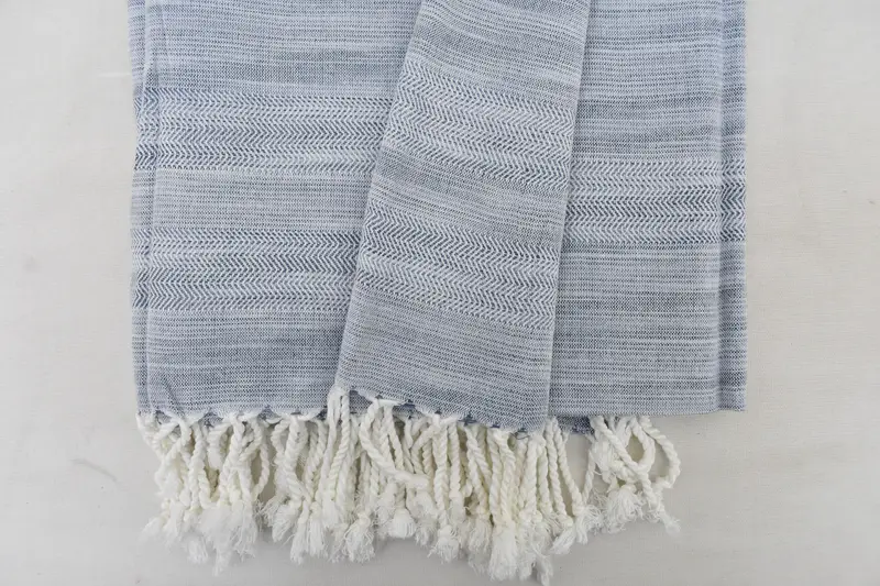 Quick-Dry Beach Towel, 70x36 Cotton Herringbone Towel, Gift For Her, Sand-Resistant Peshtemal, Personalised Gift, Sand-resistant towel - 5