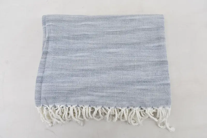 Quick-Dry Beach Towel, 70x36 Cotton Herringbone Towel, Gift For Her, Sand-Resistant Peshtemal, Personalised Gift, Sand-resistant towel - 7