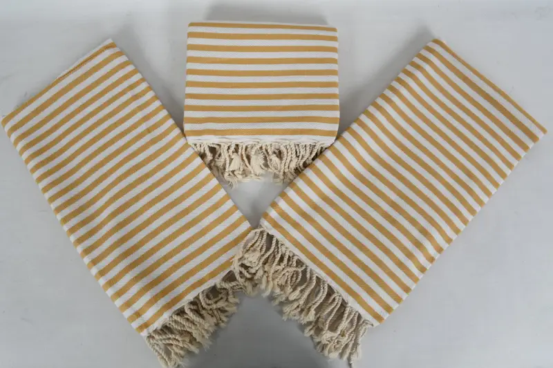 Bachelorette Party Decorations, Home Gift, Bridal Shower Gift, 70x40 Cotton Striped Towel, Handwoven organic Turkish towel for spa, Absorbent towel - 8