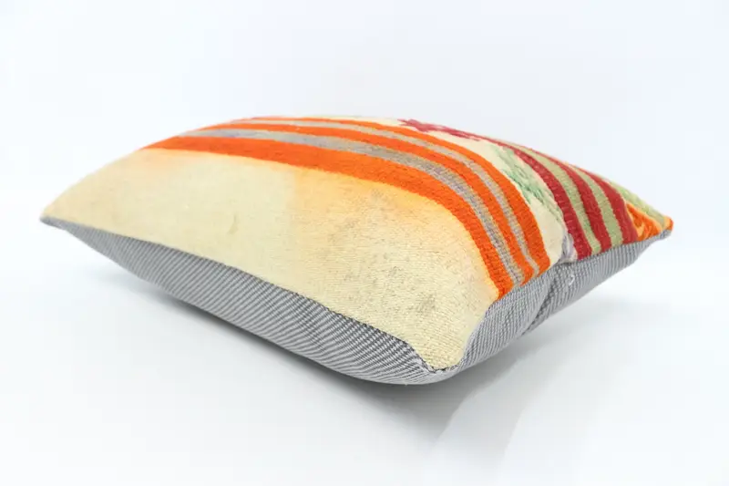 Turkish Kilim Pillow, Throw Kilim Pillow, Cushion Cover, 16x24 Red Pillow, Gift Pillow, Decorative Throw Cushion Cover - 6