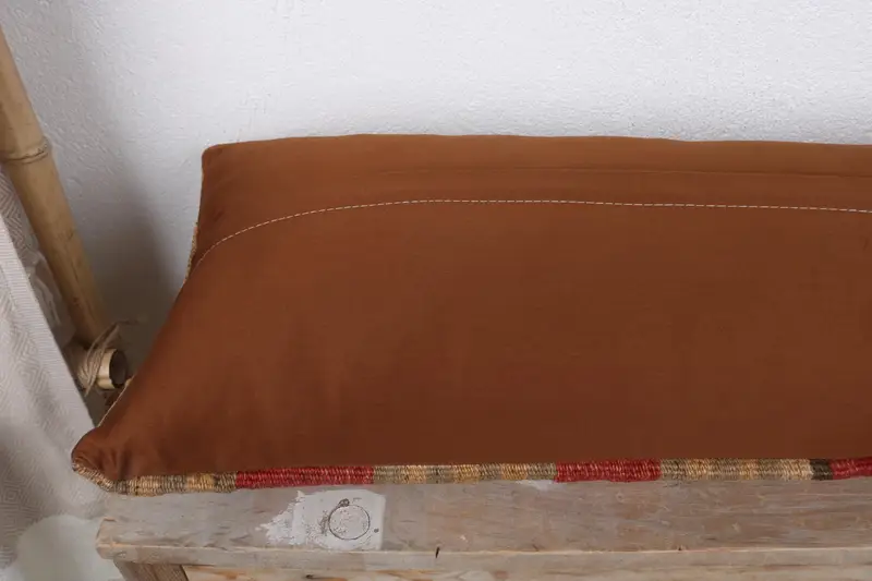 Vintage Kilim Pillow, Aztec Pillow Case, Home Decor Pillow, Sofa Bolster Pillow Cover, Pillow for Couch, Cushion Case, 12x36 Red Pillow - 7
