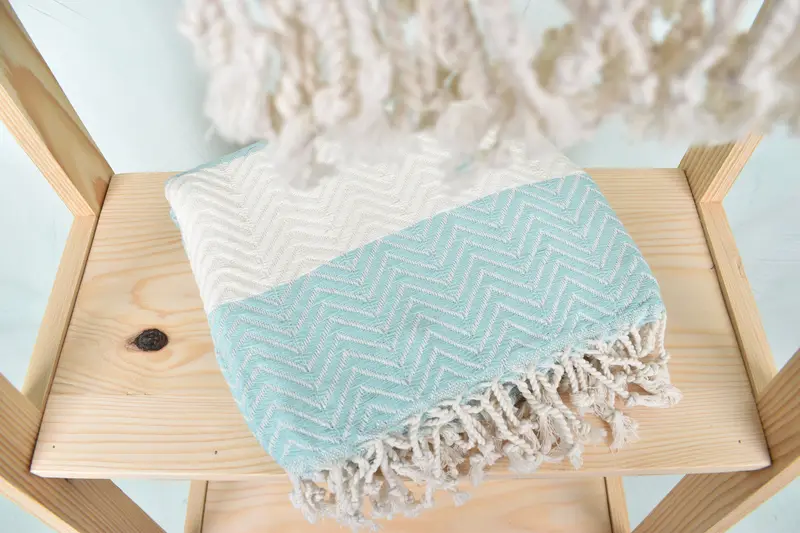Bachelorette Party Favors, 70x40 Cotton Zig zag Towel, Organic towel, Spa Towel, Bridal Shower Gift, Bridesmaid Favors, Yoga Towel, Beach Towel Bulk - 5