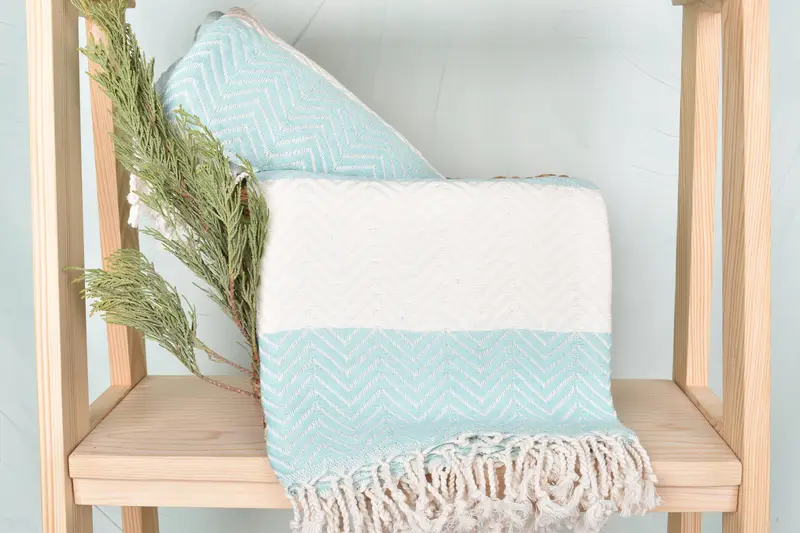 Bachelorette Party Favors, 70x40 Cotton Zig zag Towel, Organic towel, Spa Towel, Bridal Shower Gift, Bridesmaid Favors, Yoga Towel, Beach Towel Bulk - 4
