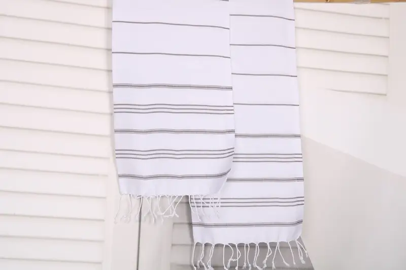 Small Bath Towels, Personalized Hand Towel, 40x24 Cotton Striped Towel, Personalized Dish Towel, Christmas Favors, Towel With Name, Best Friend Gift - 8