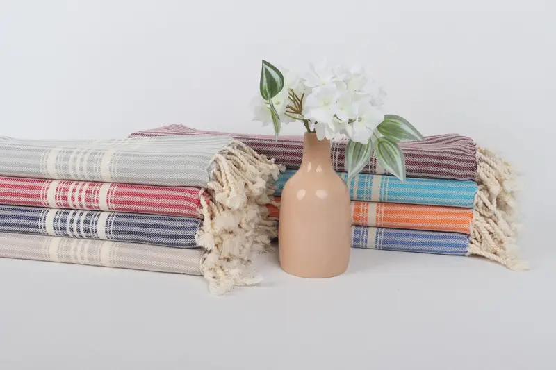 68x38 Linen Striped Towel, Family Gift, Bulk Order Towel, Bachelorette Party Decorations, Best Friend Gift, Best Wedding Gift, Housewarming Gift - 2