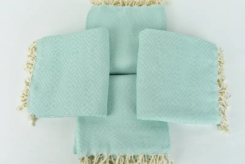 Organic Beach Towel, Wedding Towel, Custom Wedding Gift, 76x40 Cotton Diamond Towel, Custom Beach Towels, Unique Gift, Organic towel, Gifts For Him - 6