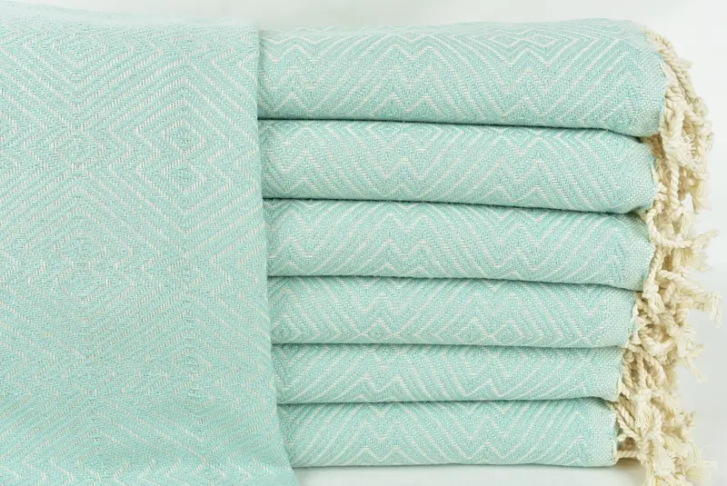 Organic Beach Towel, Wedding Towel, Custom Wedding Gift, 76x40 Cotton Diamond Towel, Custom Beach Towels, Unique Gift, Organic towel, Gifts For Him - 1