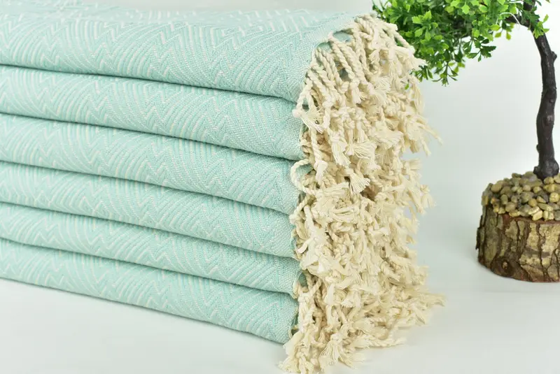 Organic Beach Towel, Wedding Towel, Custom Wedding Gift, 76x40 Cotton Diamond Towel, Custom Beach Towels, Unique Gift, Organic towel, Gifts For Him - 3